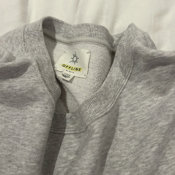 Superrrrr comfy grey aerie crewneck size xl - Picture 2 of 2